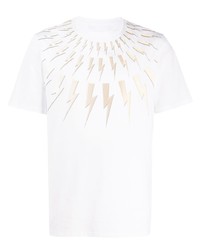 Neil Barrett Fair Isle Thunderbolt T Shirt