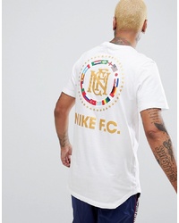 Nike Fc T Shirt With Back Print In White 911396 100