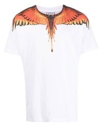 Marcelo Burlon County of Milan Feather Print Short Sleeve T Shirt