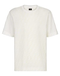 Fendi Ff Logo Print T Shirt