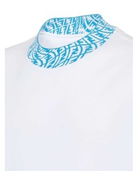 Fendi Ff Vertigo Contrast Collar T Shirt