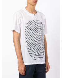 Emporio Armani Fingerprint Printed T Shirt
