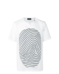 Emporio Armani Fingerprint Printed T Shirt