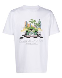 Casablanca Finish Line Graphic Print T Shirt