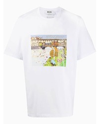 MSGM Firenze Print T Shirt