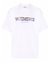 Vetements Flag Logo Cotton T Shirt
