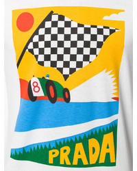 Prada Flag Print T Shirt