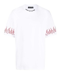 Vision Of Super Flame Detail Short Sleeved T Shirt