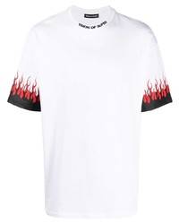 Vision Of Super Flame Detail Short Sleeved T Shirt