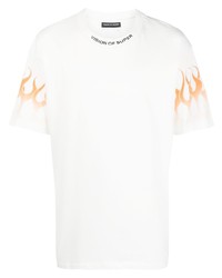 Vision Of Super Flame Logo Print T Shirt