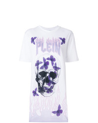 Philipp Plein Flame Logo Skull T Shirt