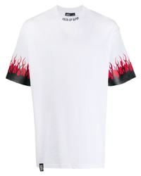 Vision Of Super Flame Print Crew Neck T Shirt