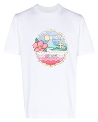 Casablanca Fleur Print Organic Cotton T Shirt