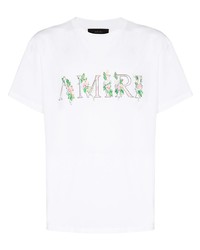 Amiri Floral Logo Print T Shirt