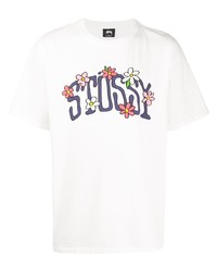 Stussy Floral Logo Short Sleeved T Shirt