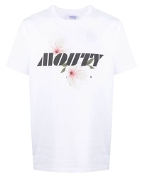 MOUTY Floral Print Logo T Shirt