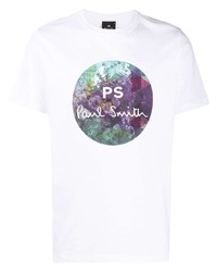 PS Paul Smith Floral Print Organic Cotton T Shirt
