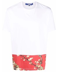 Junya Watanabe MAN Floral Print Panelled T Shirt