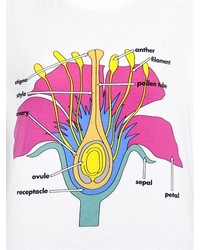 Christopher Kane Flower Anatomy Print Cotton T Shirt