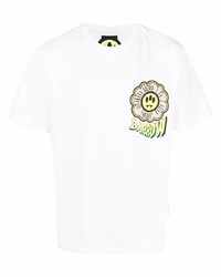 BARROW Flower Logo Print Cotton T Shirt