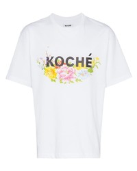 Koché Flower Print Logo T Shirt