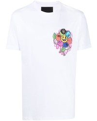 Philipp Plein Flowers Print T Shirt
