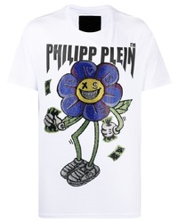 Philipp Plein Flowers Short Sleeved T Shirt
