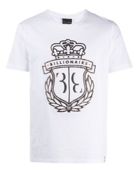 Billionaire Foiled Logo Crest T Shirt