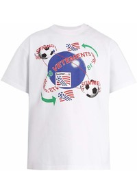 Vetements Football Print Cotton T Shirt