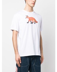 MAISON KITSUNÉ Fox Print Cotton T Shirt