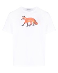 MAISON KITSUNÉ Fox Print Cotton T Shirt
