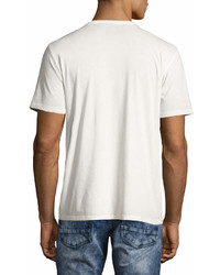 PRPS Frisbee Cherub Logo Print T Shirt White