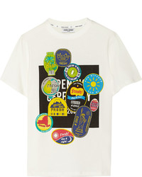 Opening Ceremony Fruit Sticker Printed Cotton Jersey T Shirt