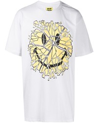 Chinatown Market Glass Smiley Print Cotton T Shirt