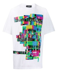 DSQUARED2 Glitch Print Logo T Shirt