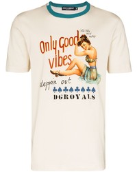 Dolce & Gabbana Good Vibes Only Print T Shirt