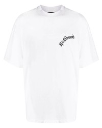 John Richmond Gothic Logo Print Crew Neck T Shirt