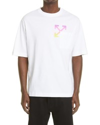Off-White Gradient Arrow Skate Cotton Graphic Tee In White Multi At Nordstrom