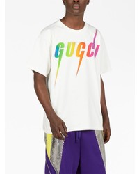 Gucci Gradient Logo Print Cotton T Shirt