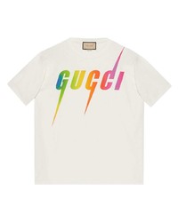 Gucci Gradient Logo Print Cotton T Shirt