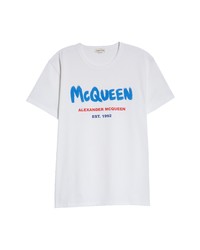Alexander McQueen Graffiti Logo Cotton Graphic Tee