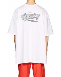 Vetements Graffiti Logo Print Cotton Oversized T Shirt