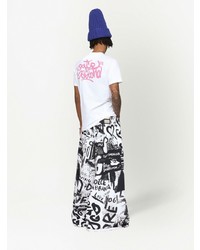 Dolce & Gabbana Graffiti Logo Print Cotton T Shirt