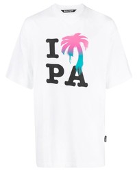 Palm Angels Graffiti Logo Print T Shirt