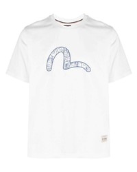 Evisu Graffitti Daruma Print Cotton T Shirt