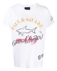 Greg Lauren X Paul & Shark Graphic Crew Neck T Shirt