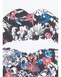 Markus Lupfer Graphic Floral Lip Smacker Print T Shirt