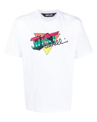 Just Cavalli Graphic Logo Print T Shirt
