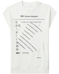 MM6 MAISON MARGIELA Graphic Print Cap Sleeve T Shirt