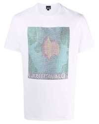 Just Cavalli Graphic Print Cotton T Shirt